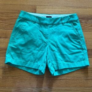 J. Crew Chino Shorts Women’s Size 2 Green Cotton Casual Summer